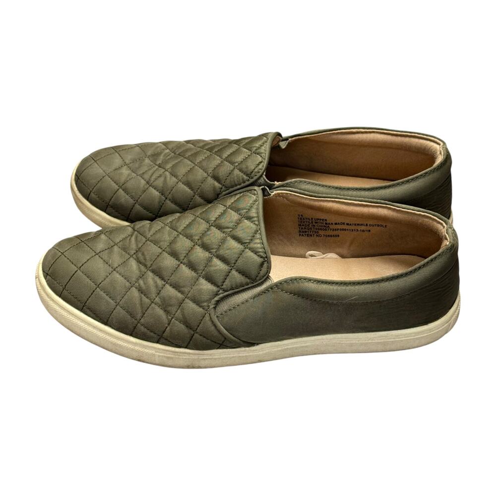 A New Day Green Suede Loafers Womens Size 11 Pointed Toe Flats - Picture 6 of 6